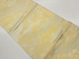 流水に抽象岩・木模様織出し袋帯